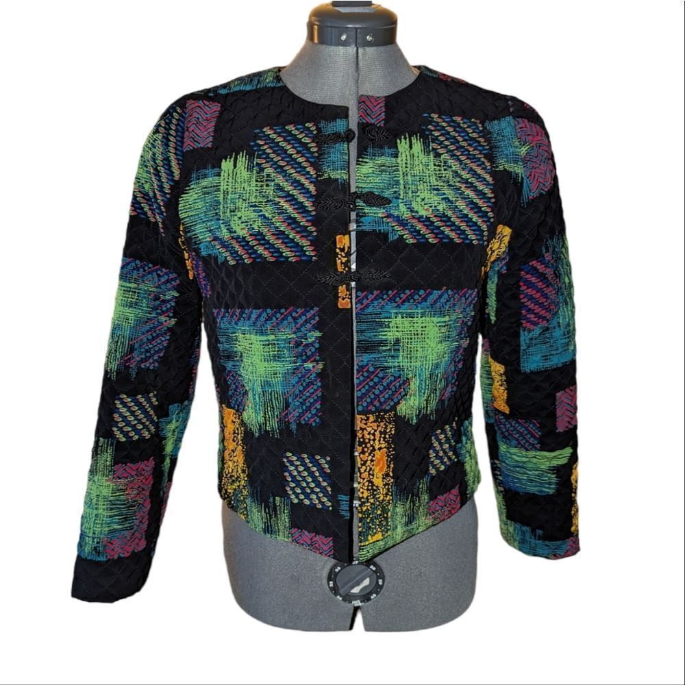‎Doncaster vintage quilted bright abstract print jacket
